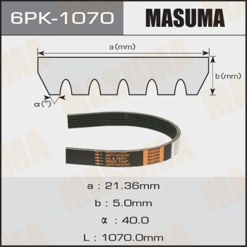 Поліклиновий ремінь, Masuma 6PK-1070