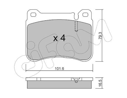 Set placute frana,frana disc 822-668-0 CIFAM
