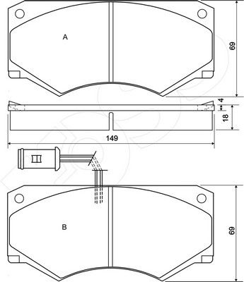 1-GNC R-341 - Brake Pad Set, disc brake