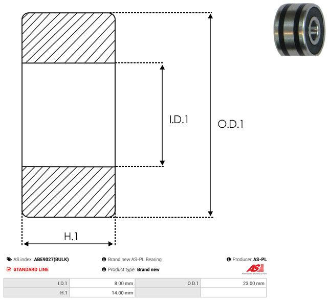 AS-PL ABE9027(BULK) Bearing