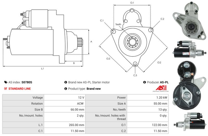 AS-PL S0780S Starter