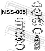 FEBEST NSS-005 Suspension Strut Support Mount
