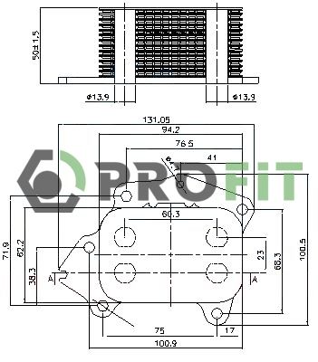 Охолоджувач оливи, моторна олива, Profit 1745-0027