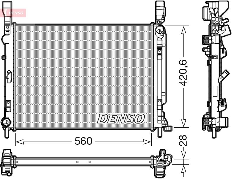 Denso Engine Cooling Radiator DRM23036