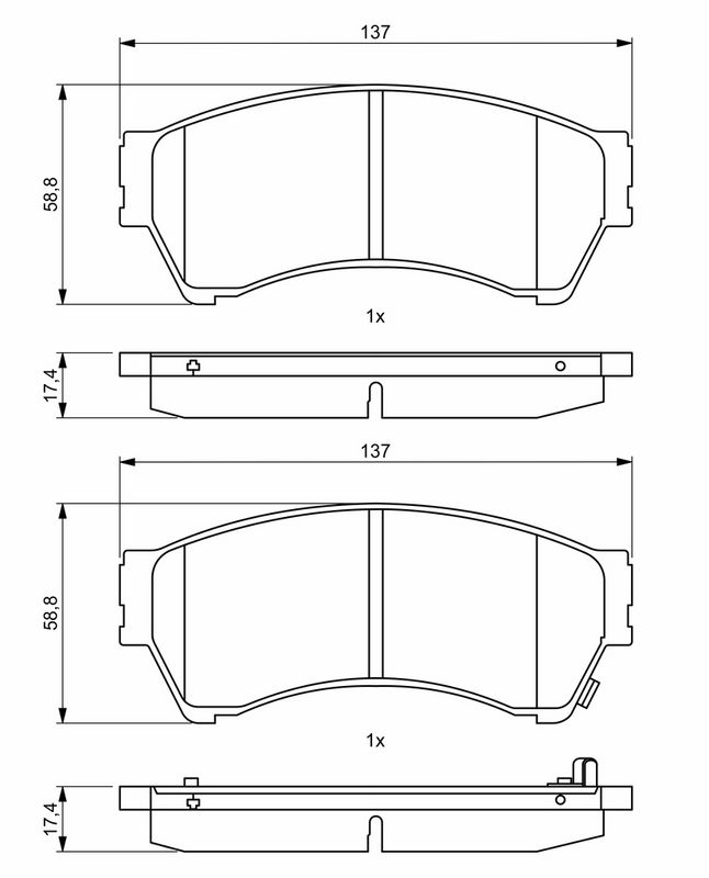 Set placute frana,frana disc 0 986 494 860 BOSCH