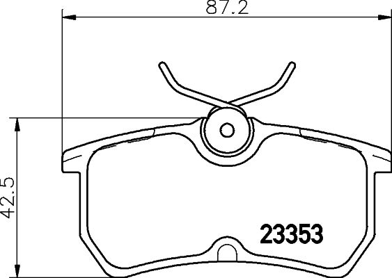 Комплект гальмівних накладок, дискове гальмо, Hella 8DB355018-411