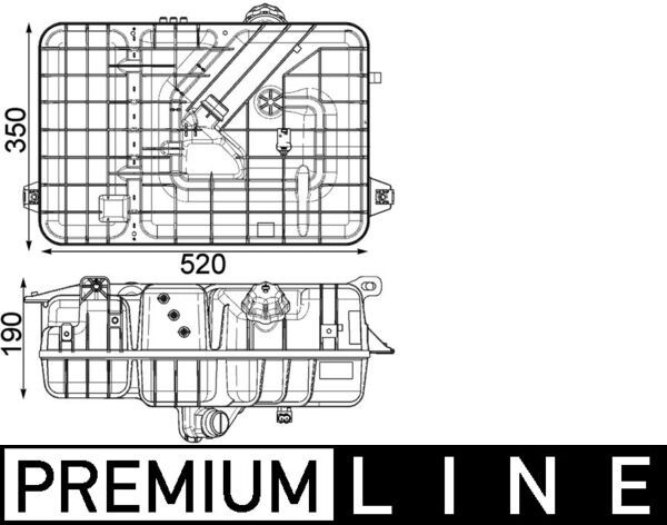 Розширювальний бачок, охолоджувальна рідина, Mahle CRT234000P