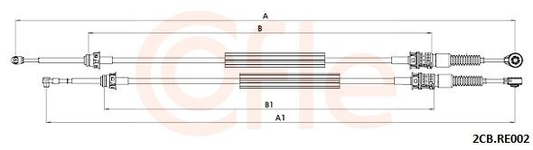 Тросовий привод, коробка передач, Cofle 2CB.RE002