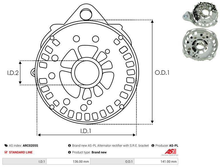 Kaitsekate, generaator, AS-PL ARC0205S