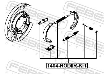 FEBEST 1404-RODIIR-KIT Accessory Kit, parking brake shoes