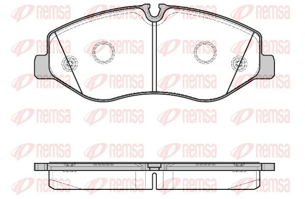 Комплект гальмівних накладок, дискове гальмо, Remsa 1623.00