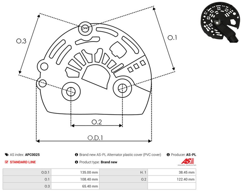 Kaitsekate, generaator, AS-PL APC0025
