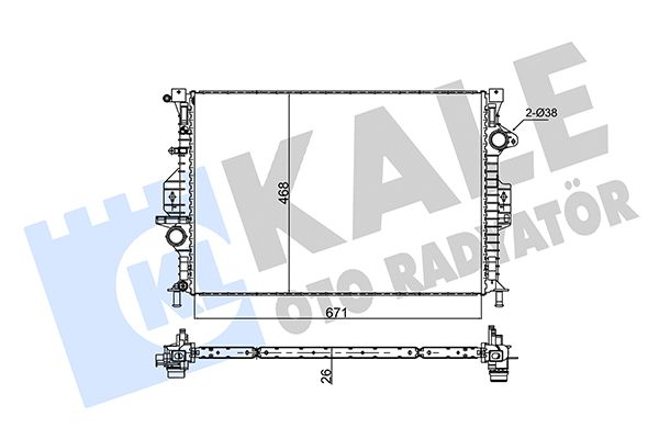 KALE FORD радіатор охолодження C-Max,Focus,Galaxy,Mondeo IV,LandRover,Volvo 1.6/2.0TDCi