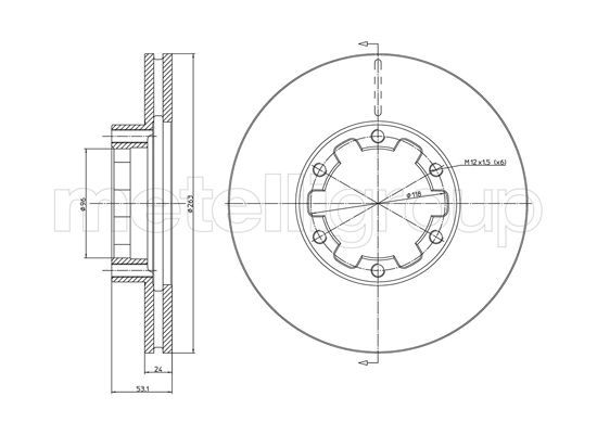 Disc frana 800-1614 CIFAM