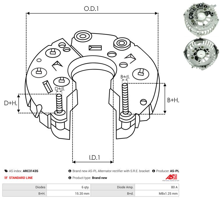 Kaitsekate, generaator, AS-PL ARC3143S