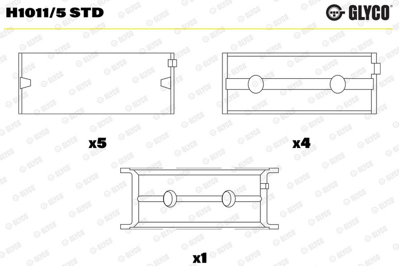 Coussinet+vilebrequin GLYCO H1011/5 STD