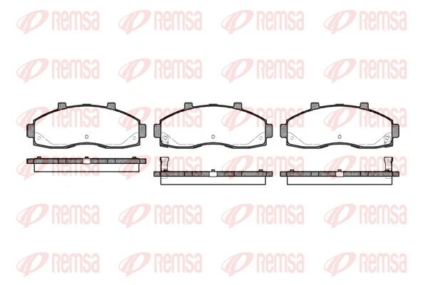 Комплект гальмівних накладок, дискове гальмо, Remsa 0662.02