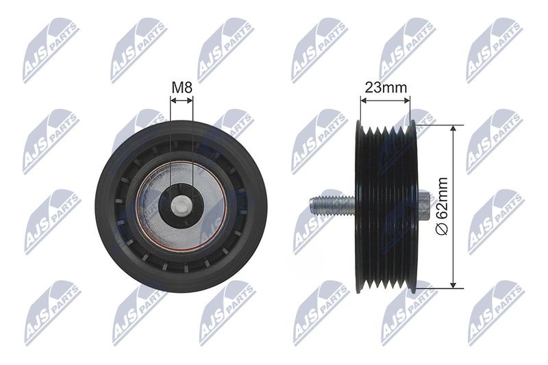 NTY РОЛИК РУЧКОВОГО РЕМНЯ Mercedes C-Class 2004-2024; Mercedes CLK-Class 20042024; Mercedes E-Class 20042024; Merced