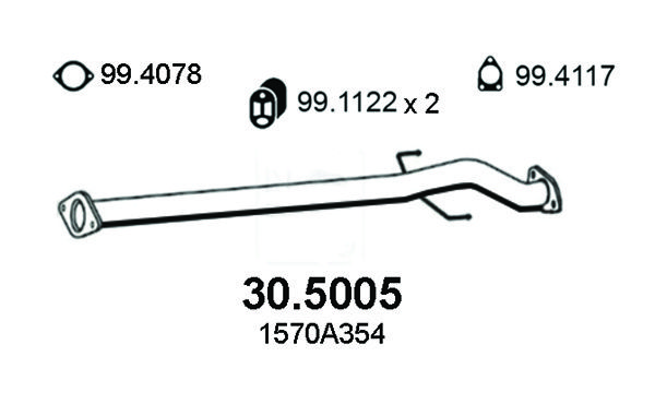 ASSO 30.5005 - Išmetimo vamzdis