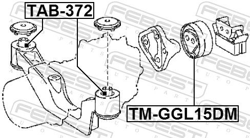 Опора, диференціал, Febest TM-GGL15DM