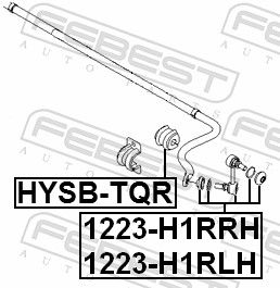 Тяга/стійка, стабілізатор, Febest 1223-H1RRH