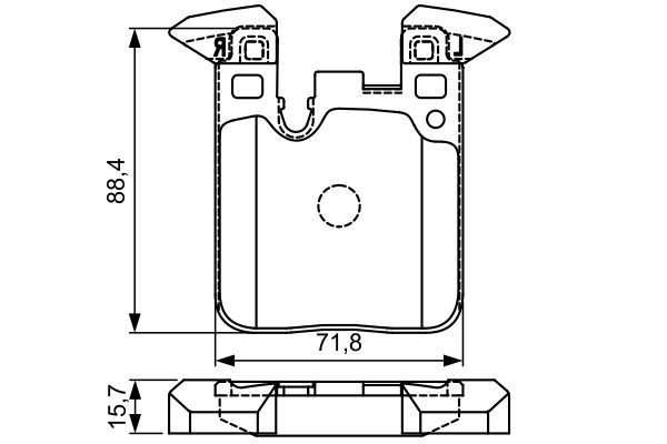 Комплект гальмівних накладок, дискове гальмо, Bosch 0986495335