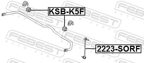 Опора, стабілізатор, Febest KSBK5F