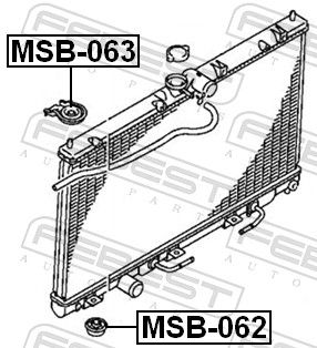 Опора, радіатор, Febest MSB-063