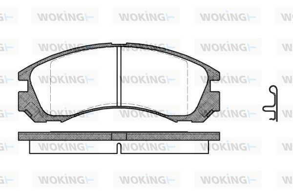 Комплект гальмівних накладок, дискове гальмо, Woking P254322