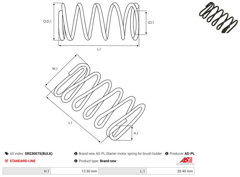 AS-PL SRS3057S(BULK) Repair Kit, starter