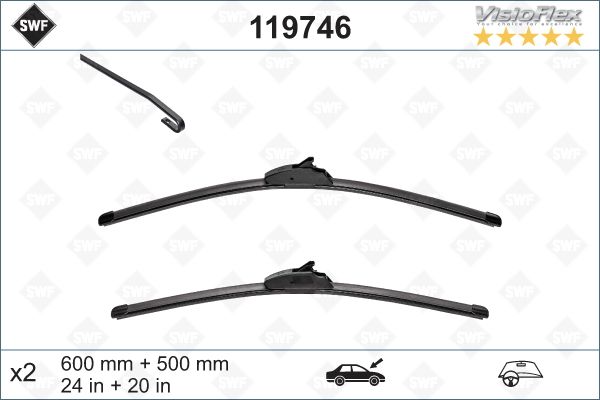 Щітка двірника, спереду, BMW X5 F15, X6 F16 13-, Swf 119746