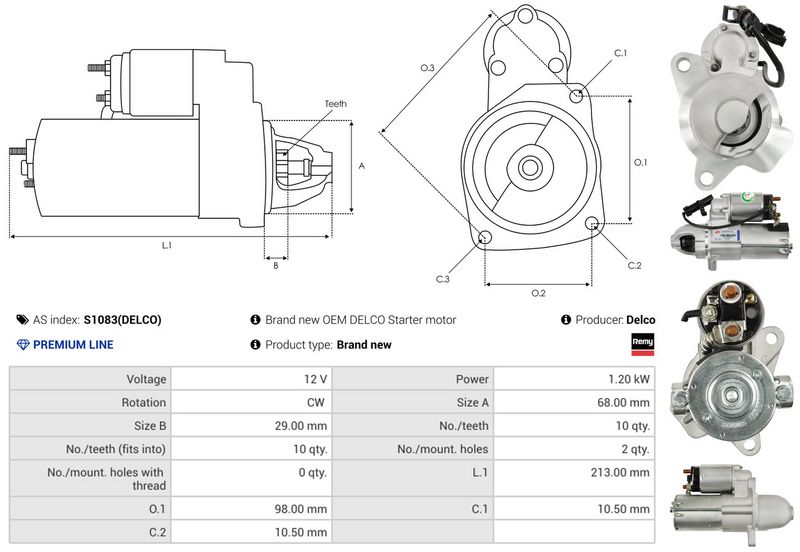 AS-PL S1083(DELCO) Starter