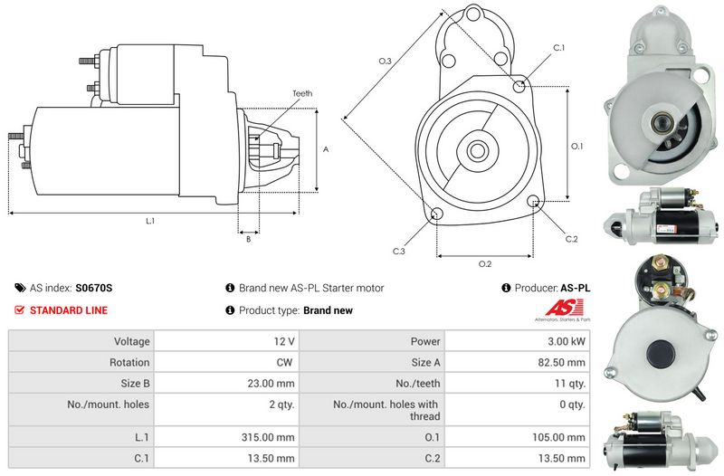 AS-PL S0670S Starter