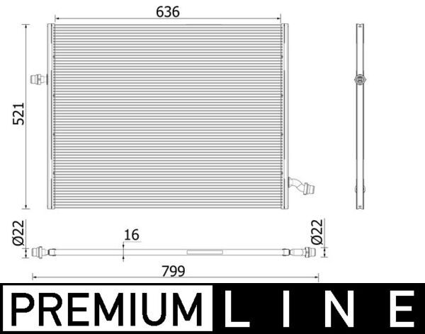 Product Image - Lage temperatuurkoeler, intercooler - CIR36000P - MAHLE