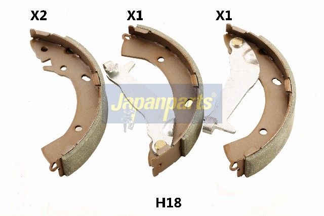 GF-H18AF JAPANPARTS Kit ganasce freno 