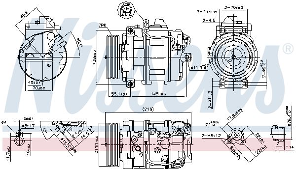 NISSENS 890069 Compressor, air conditioning