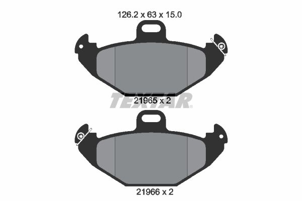 Комплект гальмівних накладок, дискове гальмо, Textar 2196502