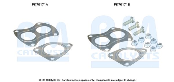 BM CATALYSTS szerelőkészlet, kipufogócső FK70171