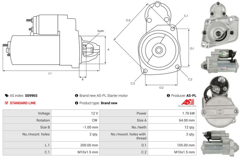 AS-PL S0996S Starter