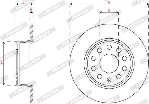 FERODO DDF2825C Brake Disc