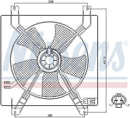 NISSENS 85355 Fan, engine cooling