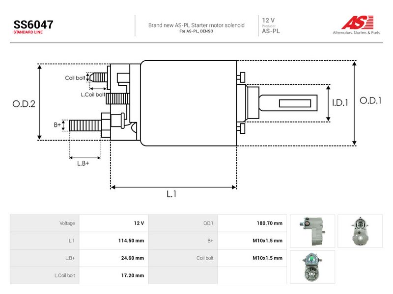Magnetlülitus, starter, AS-PL SS6047