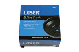 Laser Tools Oil Filter Wrench 107mm x 15 Flutes