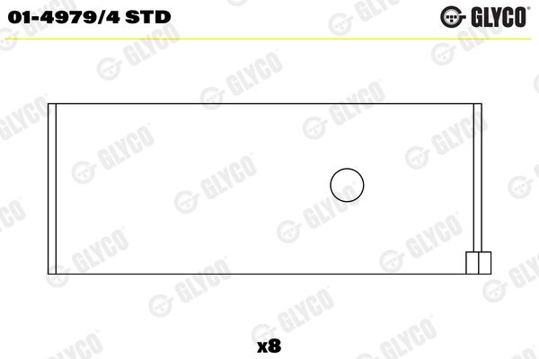 Підшипник шатуна, Glyco 01-4979/4STD