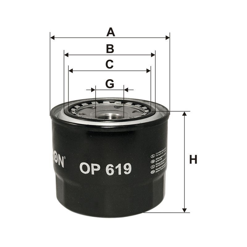 Õlifilter, FILTRON OP 619