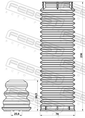 FEBEST MZSHB-BLF-KIT Dust Cover Kit, shock absorber