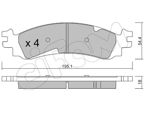 Set placute frana,frana disc 822-686-0 CIFAM
