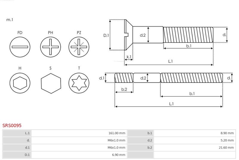 Ремонтний комплект, генератор, Auto Starter SRS0095