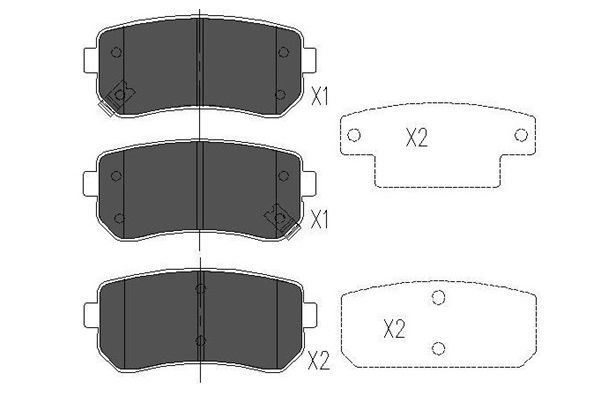 KAVO PARTS fékbetétkészlet, tárcsafék KBP-3041