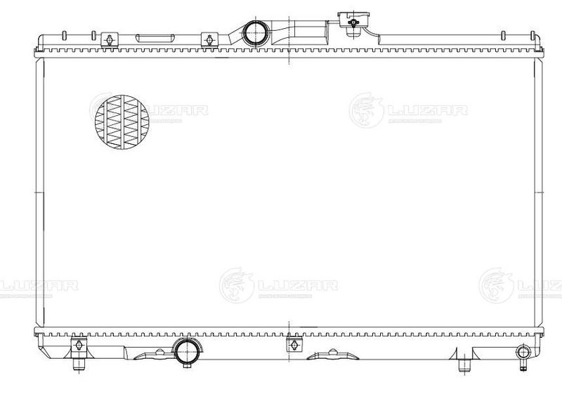 Радіатор, система охолодження двигуна, Luzar LRC1914